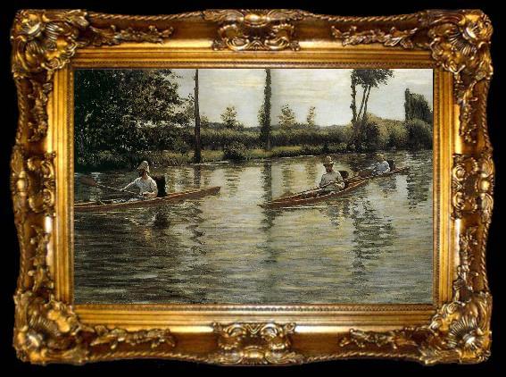 framed  Gustave Caillebotte Racing boat, ta009-2